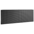 Demi panneau perforé pour accrochage vertical, carrés 6 x 6 mm, 2 modules, noir