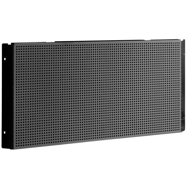 Demi panneau perforé d'angle, carrés 6 x 6 mm, noir