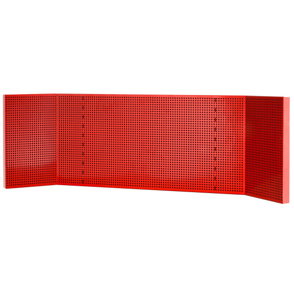 Demi panneau perforé pour meuble d'angle mbscsw(g), carrés 6 x 6 mm, rouge