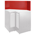 Demi panneau perforé pour meuble d'angle mbscsw(g), carrés 6 x 6 mm, rouge