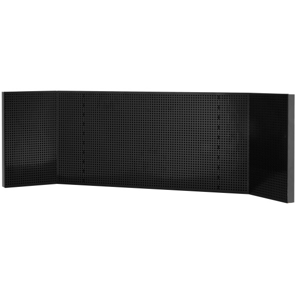 Demi panneau perforé pour meuble d'angle mbscsw(g), carrés 6 x 6 mm, noir
