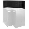 Demi panneau perforé pour meuble d'angle mbscsw(g), carrés 6 x 6 mm, noir