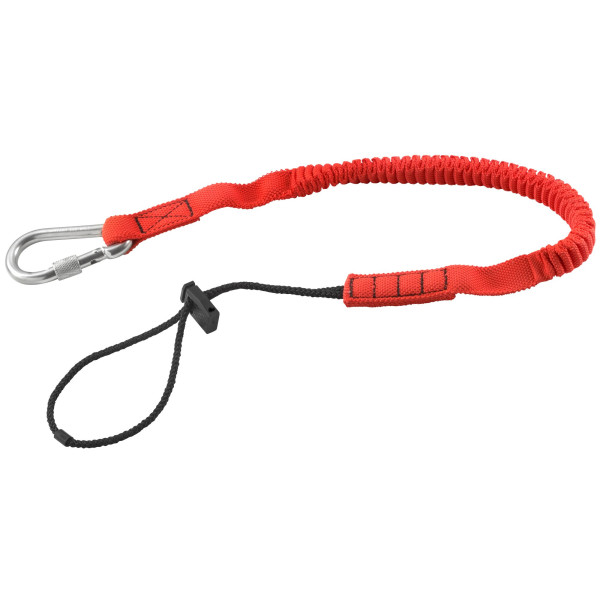Longe 1,2 m - boucle rétractable et mousqueton 80 mm en inox à vis - sls