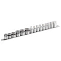 Jeu de 9 embouts et 6 douilles de vidange magnétique sur rack de rangement
