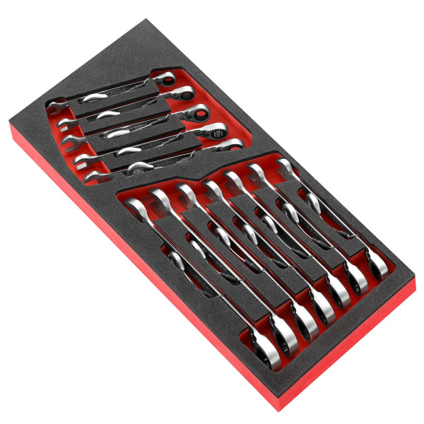 Module mousse 12 clés mixtes à cliquet de 8 à 19 mm - sls