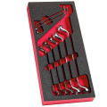 Modules mousse 7 clés polygonales contrecoudées métriques et en pouces