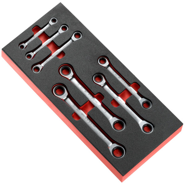 Module mousse clé cliquet droite 6-19 mm