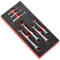 Module de clés polygonales à cliquet inclinées à 15° spline en plateau mousse