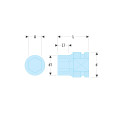 Douille impact, 6 pans en pouces, 3/4", 1"1/2