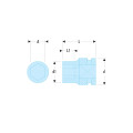 Douille impact, 6 pans en pouces, 3/4", 1"5/16