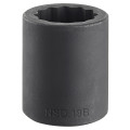 Douille impact, 12 pans métrique, 1/2", 17 mm