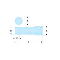 Douille impact longue, 12 pans métrique, 1/2", 18 mm