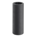 Douille impact longue, 12 pans métrique, 1/2", 24 mm