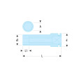 Douille impact longue, 12 pans métrique, 1/2", 24 mm