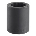 Douille impact, 12 pans métrique, 1/2", 26 mm