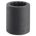 Douille impact, 12 pans métrique, 1/2", 32 mm