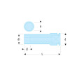 Douille impact longue, 12 pans métrique, 1/2", 34 mm
