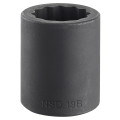Douille impact, 12 pans métrique, 1/2", 35 mm