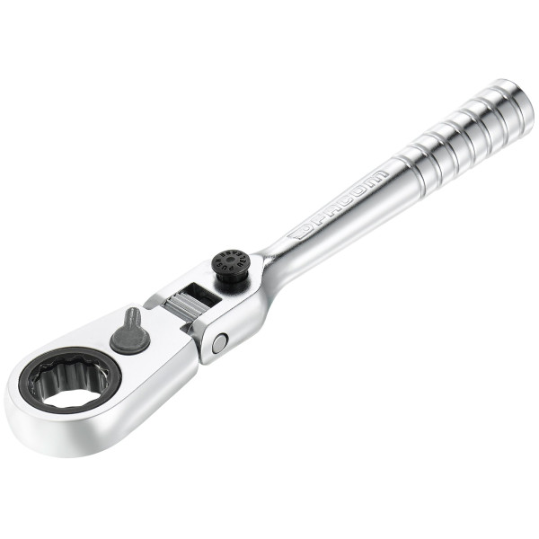 Cliquet à tête flexible 180°, ultra-compact pour douilles 1/4", série hx, 1/4''