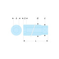 Douilles longues, 12 pans en pouces, 1/4", 4 mm