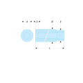 Douille 6 pans métrique, 1/4", 5,5 mm