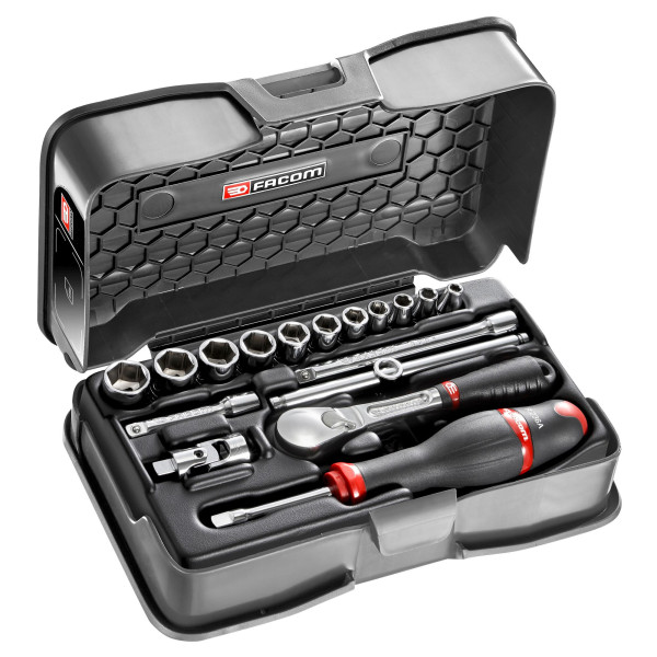 Coffret douilles 1/4" 6 pans en pouces - 17 pièces - rl.161