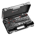 Coffret douilles 1/4" - 1/2" 6 pans métriques - 56 pièces