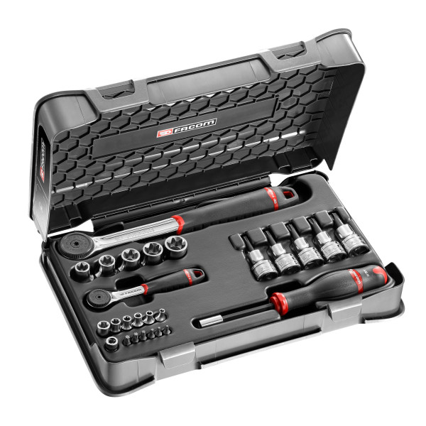 Coffret douilles 1/4" - 1/2" torx - 26 pièces