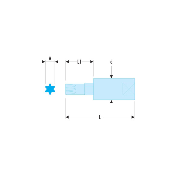 Douilles entraînement à embout ogv® grip hexagonal métrique, 1/4", 2,5 mm