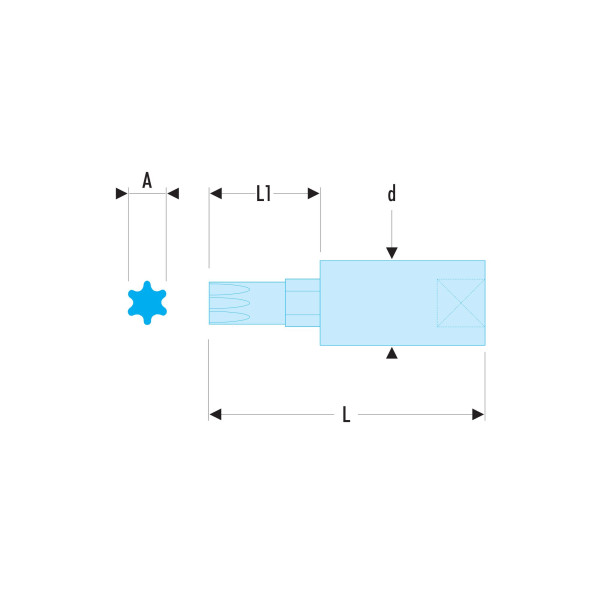 Douilles entraînement à embout ogv® grip hexagonal métrique, 1/4", 2 mm