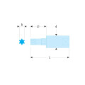 Douilles entraînement à embout ogv® grip hexagonal métrique, 1/4", 4 mm