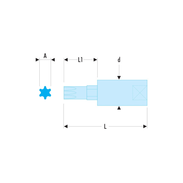 Douilles entraînement à embout ogv® grip hexagonal métrique, 1/4", 6 mm
