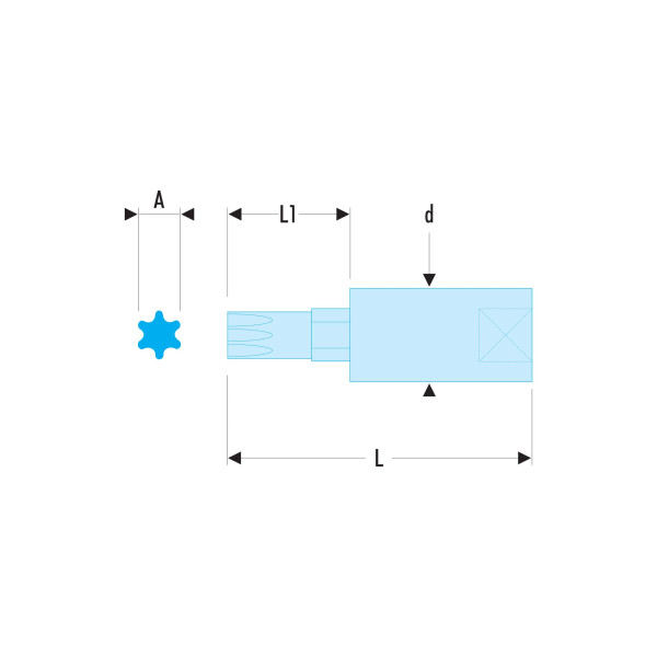 Douilles entraînement à embout ogv® grip hexagonal métrique, 1/4", 7 mm