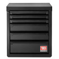 Meuble bas 6 tiroirs - noir - rws2