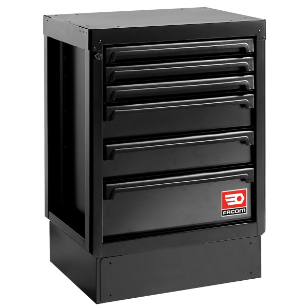 Meuble bas 6 tiroirs - noir - rws2