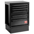 Meuble bas 6 tiroirs - noir - rws2