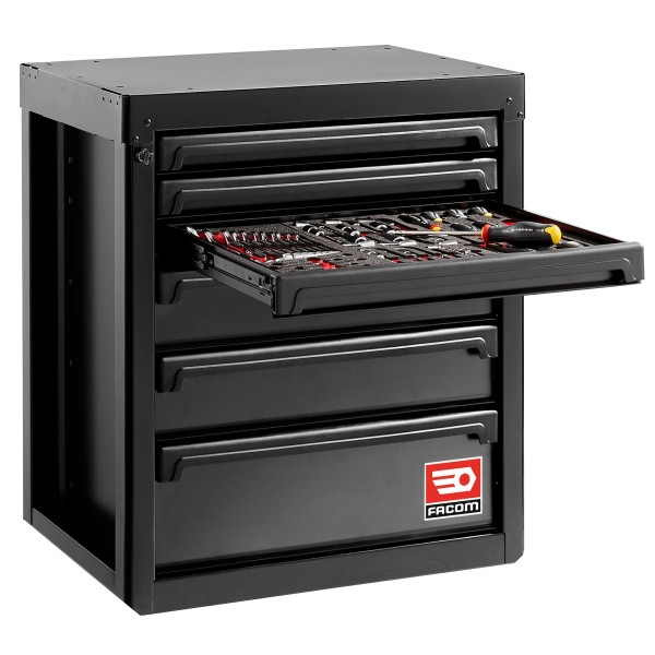 Meuble bas 6 tiroirs - noir - rws2