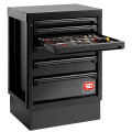 Meuble bas 6 tiroirs - noir - rws2