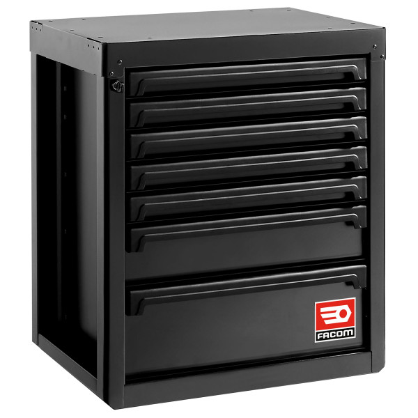 Meuble bas 7 tiroirs - noir - rws2