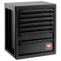 Meuble bas 7 tiroirs - noir - rws2