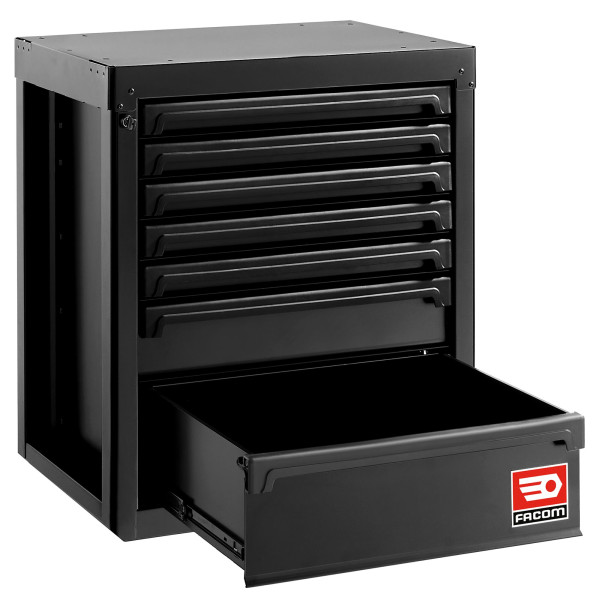 Meuble bas 7 tiroirs - noir - rws2