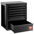 Meuble bas 7 tiroirs - noir - rws2