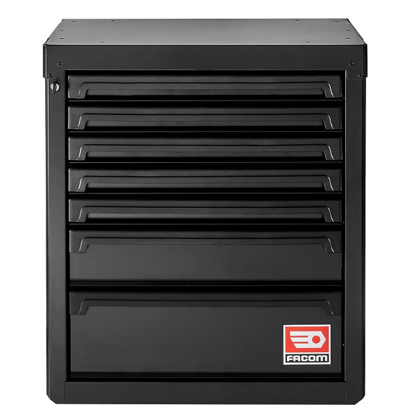 Meuble bas 7 tiroirs - noir - rws2