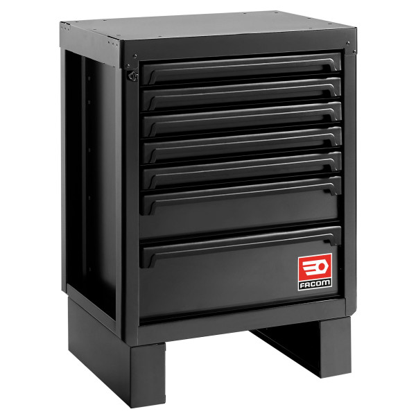 Meuble bas 7 tiroirs - noir - rws2