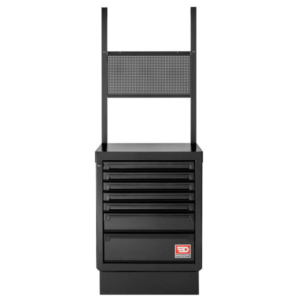 Meuble bas 7 tiroirs - noir - rws2