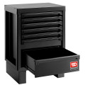 Meuble bas 7 tiroirs - noir - rws2