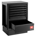 Meuble bas 7 tiroirs - noir - rws2