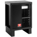 Meuble bas avec bac de recyclage et support rouleau papier - noir - rws2