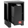 Meuble bas avec bac de recyclage et support rouleau papier - noir - rws2