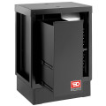 Meuble bas avec bac de recyclage et support rouleau papier - noir - rws2
